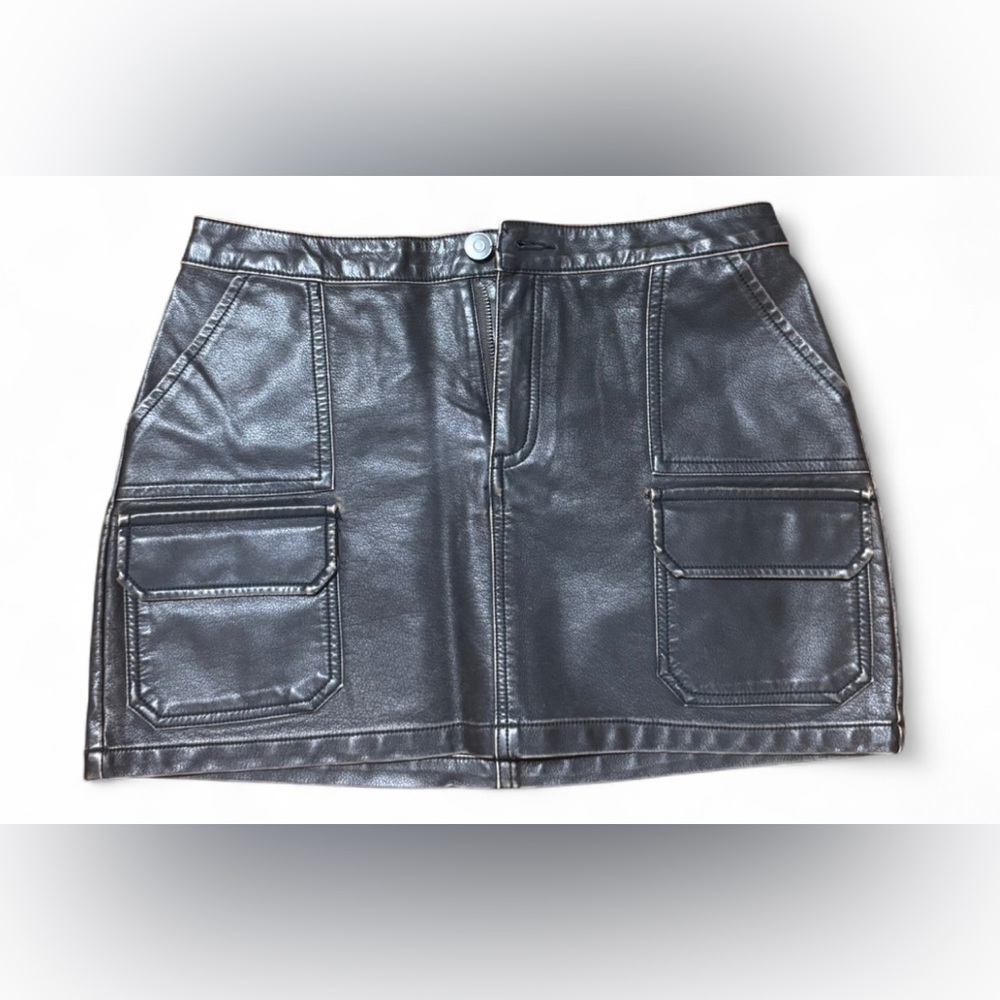 Ci Sono Black Faux Leather Mini Skirt